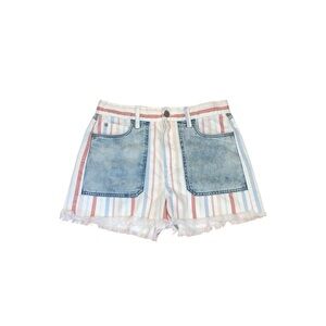 American Eagle white striped shorts